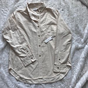 Raleigh Denim Workshop Ivory Colored Men’s Button Down XL NWT